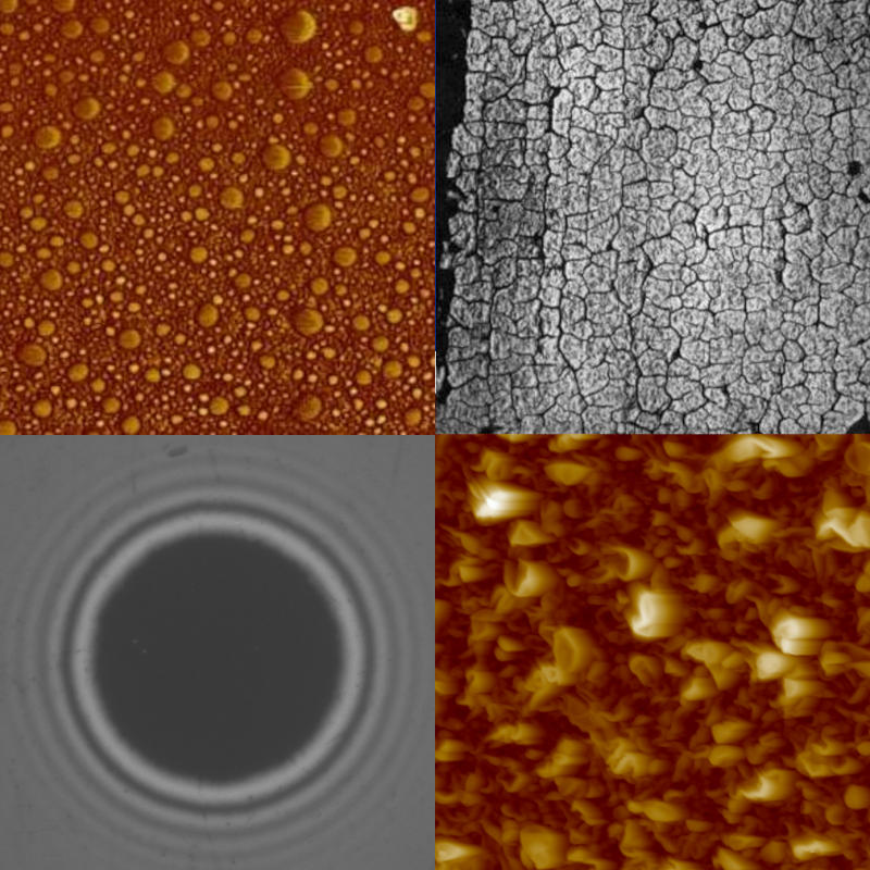 Images of various interfaces with polymer materials